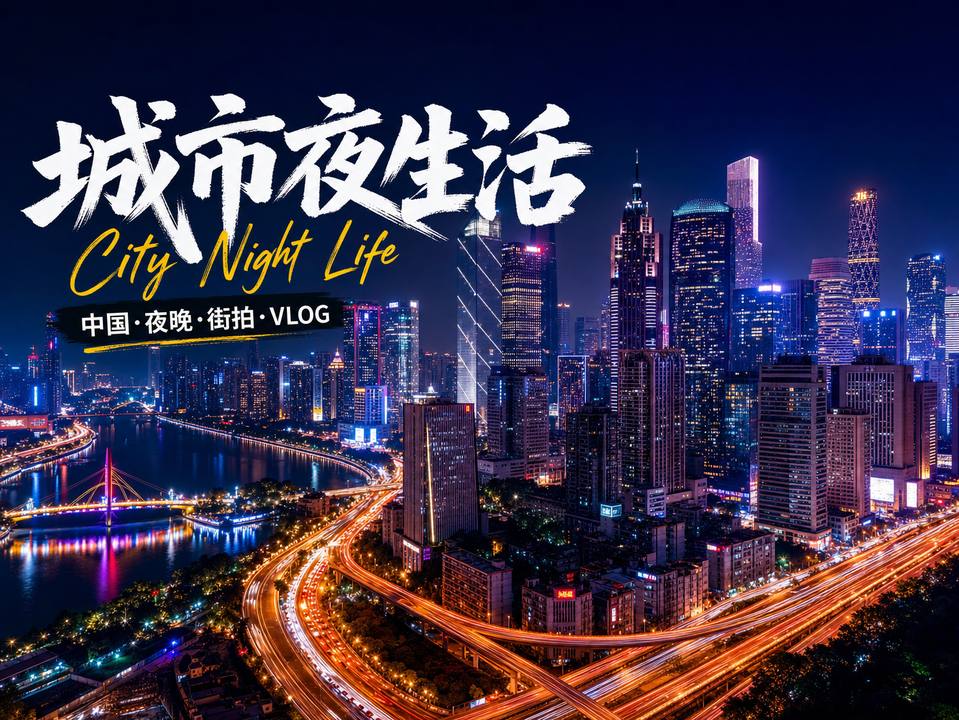 抖荫短视频城市夜景短视频霓虹都市